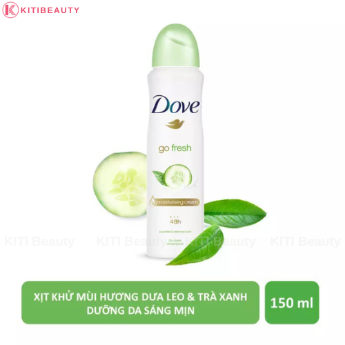 Xịt Khử Mùi Dove Go Fresh Hương Dưa Leo và Trà Xanh 150ml